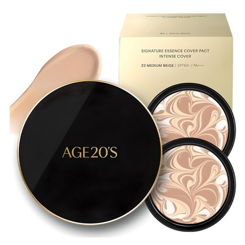 에이지투웨니스 시그니처 에센스 커버 팩트 인텐스 케이스 + 리필 14g x 2p 세트, 23호, 1세트