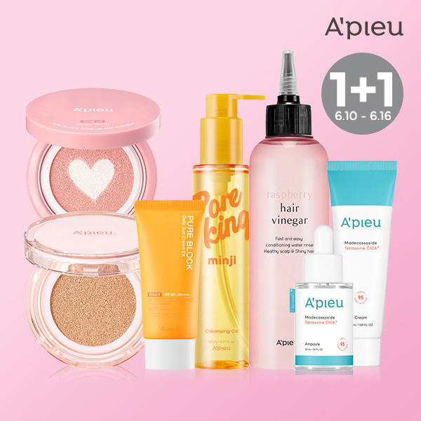 [20%+T5%]어퓨 썸머페스티벌 Up to 1+1 /헤어식초/워터락/블러셔/마데카테트라좀/선크림 외